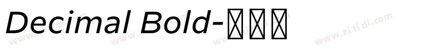 Decimal Bold字体转换